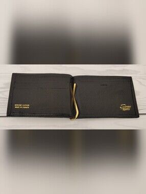 Tilley Genuine Leather Bi Fold Bill Money Clip Wallet w/ Card Holder Vintage